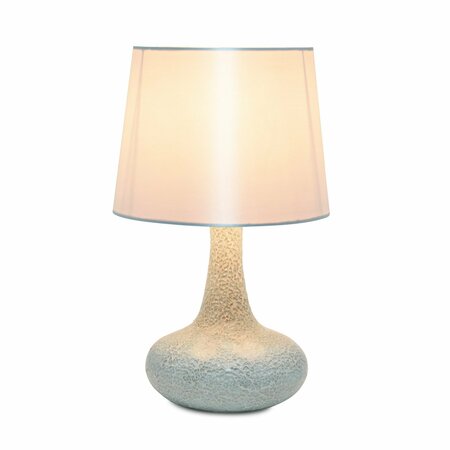 Creekwood Home 14.17-in. Patchwork Crystal Glass Table Lamp, White CWT-2016-WH